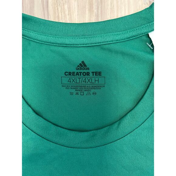 NWT Men’s 4XLT Adidas Green Creator Tee Long Sleeve T-Shirt New With Tags - Picture 2 of 5